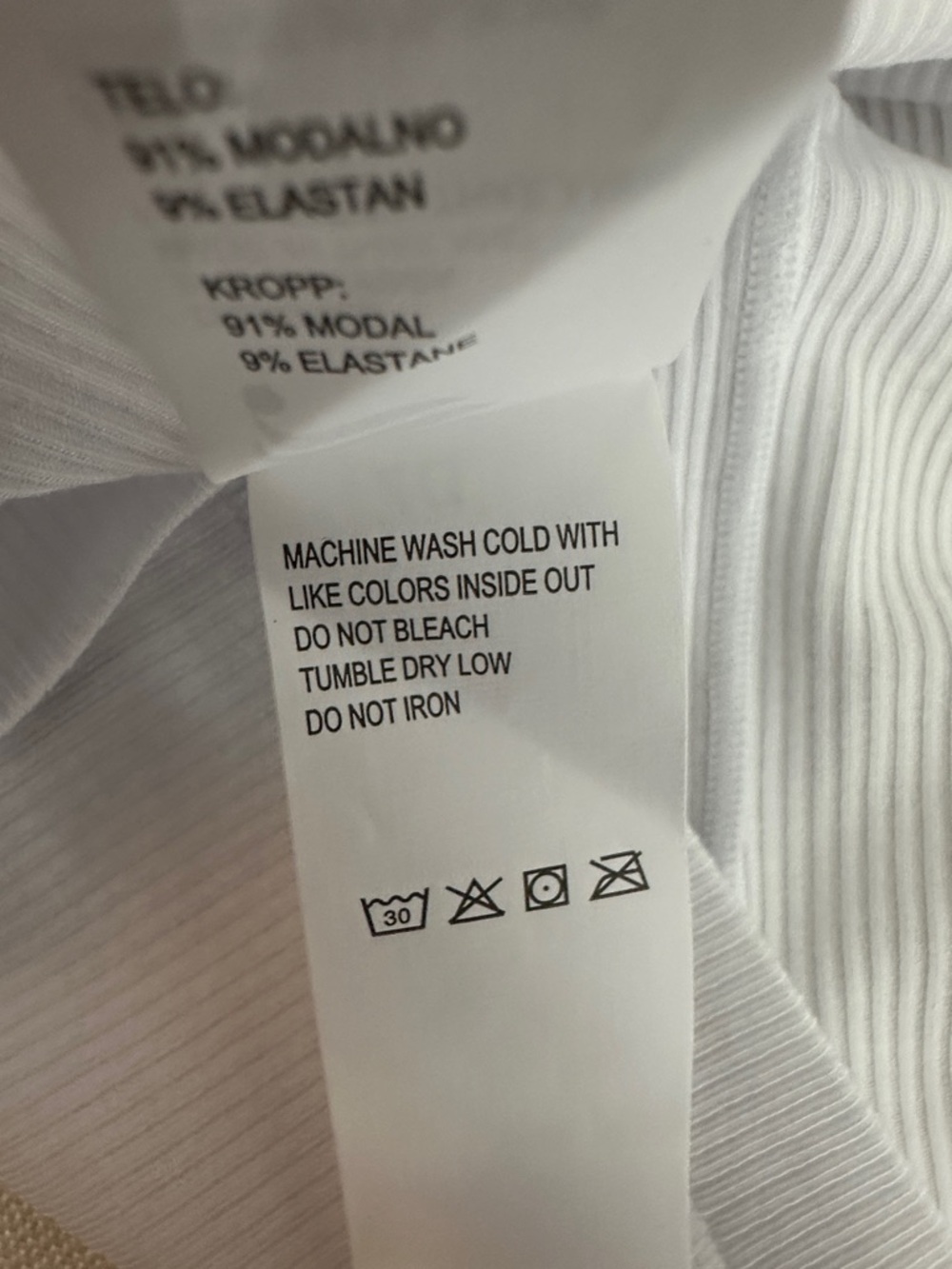 Fabletics White Ribbed V-Neck Tank with Racerback - Picture 5 of 6